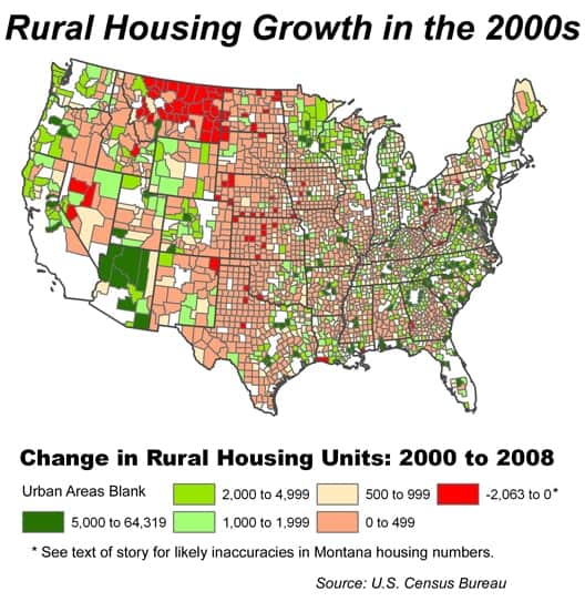 New Housing Increases Fastest in the Exurbs The Daily Yonder