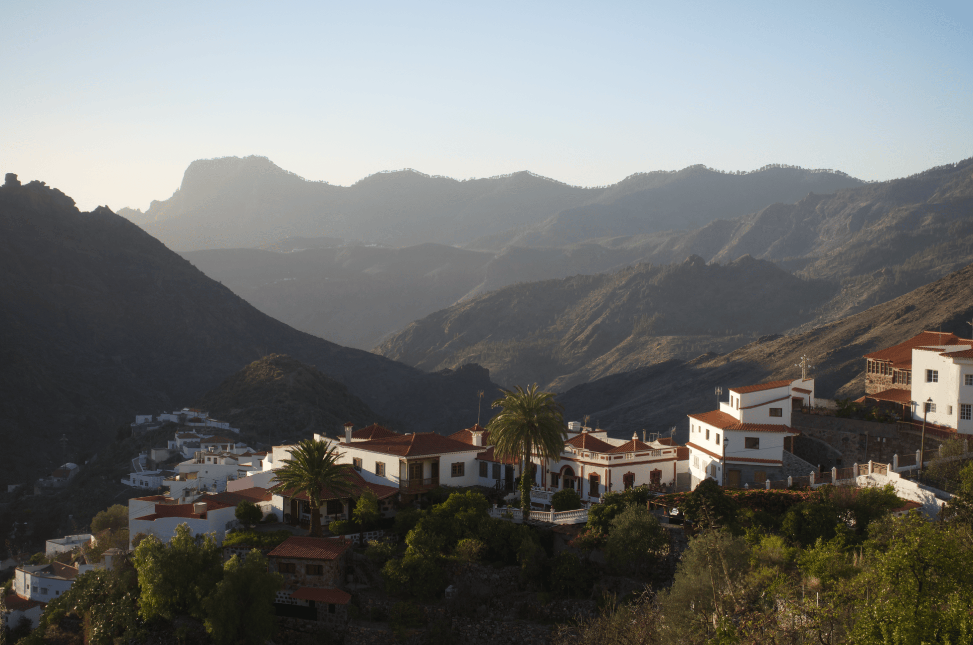 A quiet street or mountain view in Tejeda, Gran Canaria, representing solitude, nature, and reflection.
