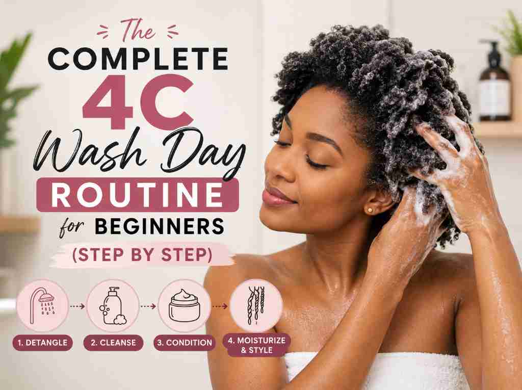 The Complete 4C Wash Day Routine for Beginners (Step by Step)