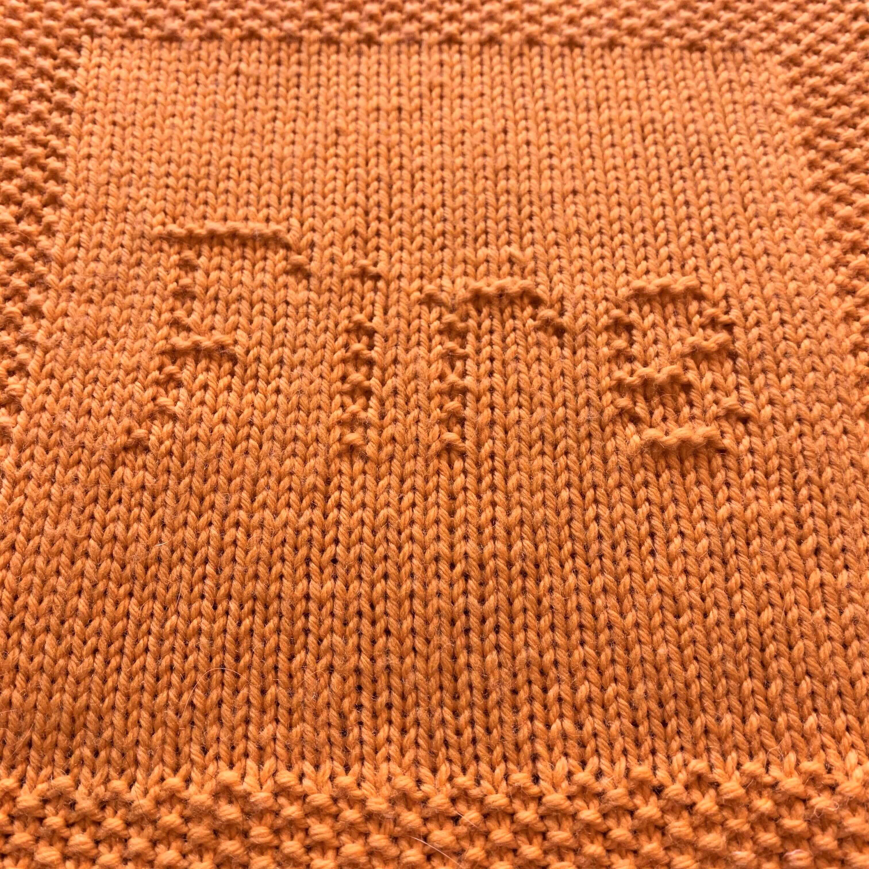 Free Fire Dishcloth or Afghan Square Knitting Pattern - Daisy and 