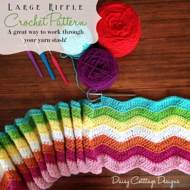 Dave king, dorling kindersley / getty images if you're looking for easy crochet patterns,. Large Ripple Afghan Crochet Pattern Daisy Cottage Designs
