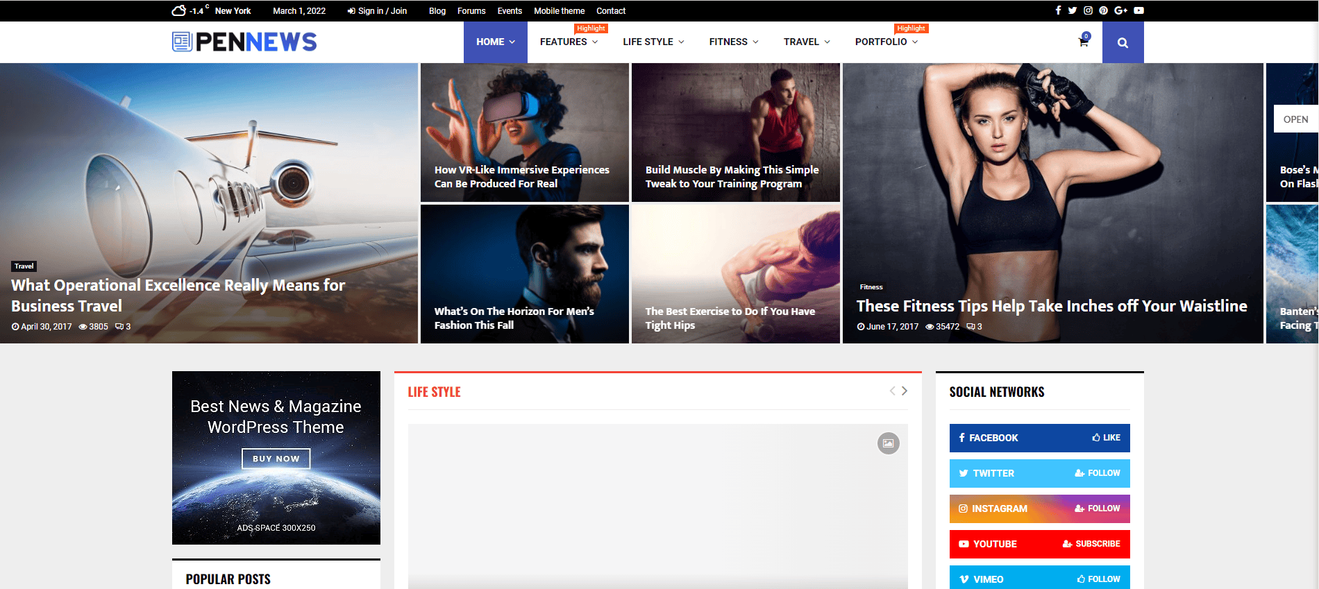 PenNews theme free download
