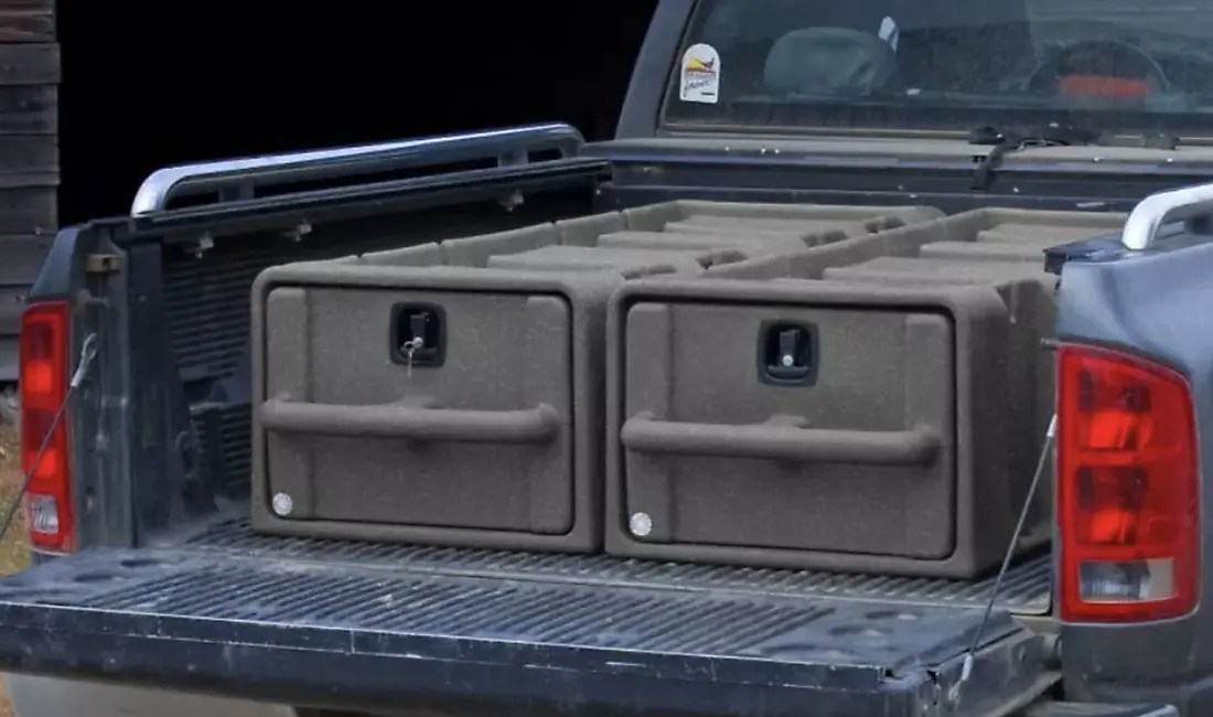 Two Dakota 283 Badlands Vaults sit next to each other.