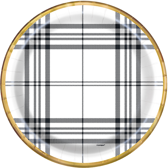 Modern Thanksgiving Round 9" Dinner Plates 10ct - Foil Stamping