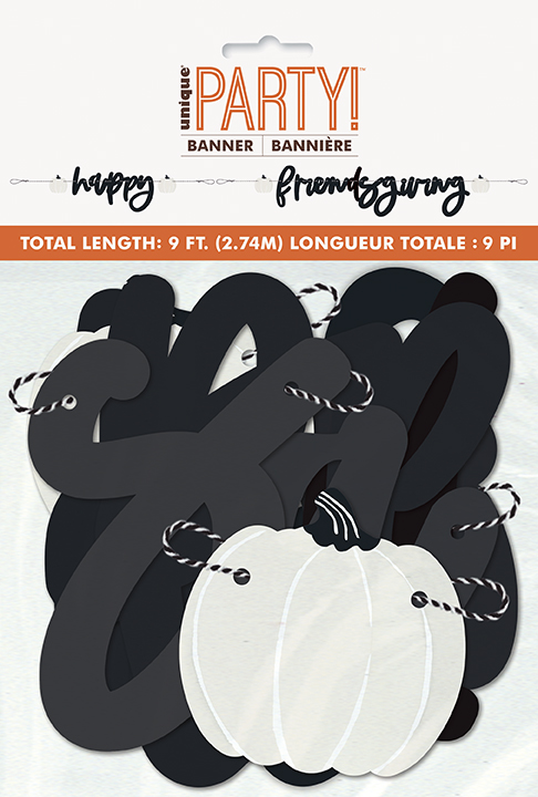 Modern Thanksgiving "Happy Friendsgiving" Banner 2pc