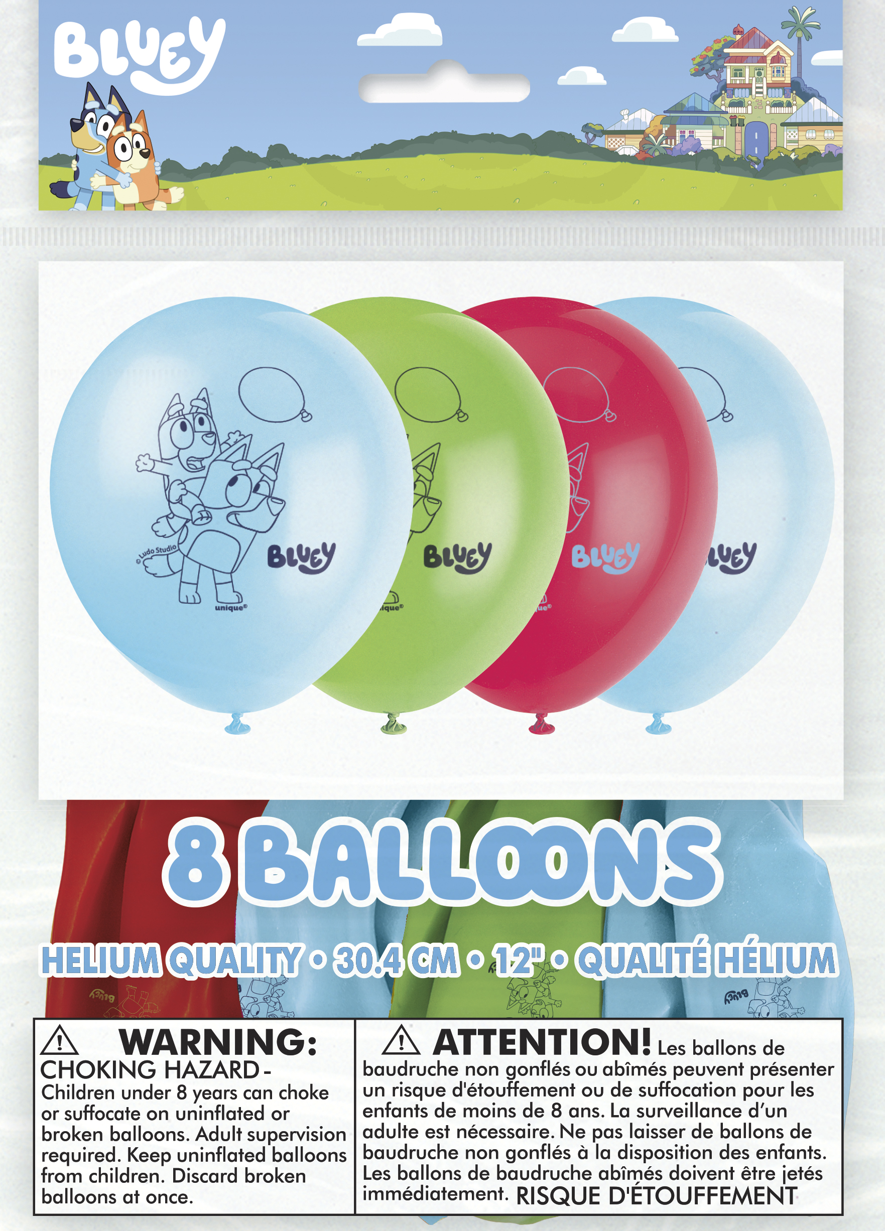 Bluey 12" Latex Balloons, 8ct Package