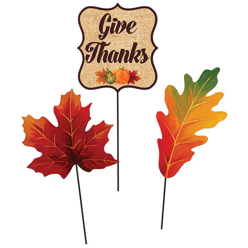 CENTERPIECE STICKS 3CT FALL LEAVES