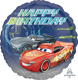 Disney Cars 3 Happy Birthday |M144| 17" Mylar Balloon