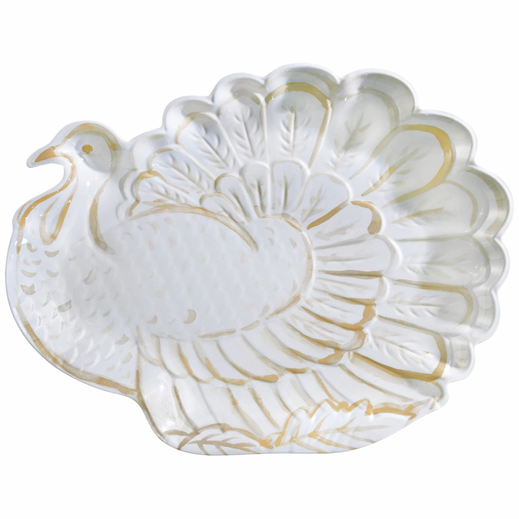 Turkey Shaped Melamine Serving Platter - 19 1/4"l x 14 3/4"w