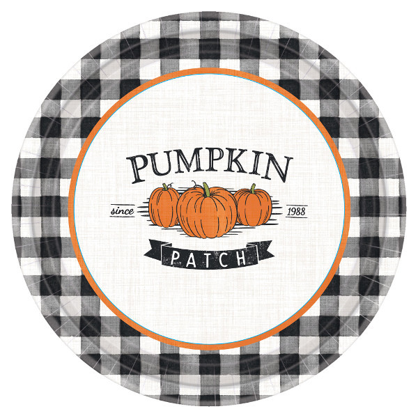 Harvest Market Round Plates, 9" 8ct Package