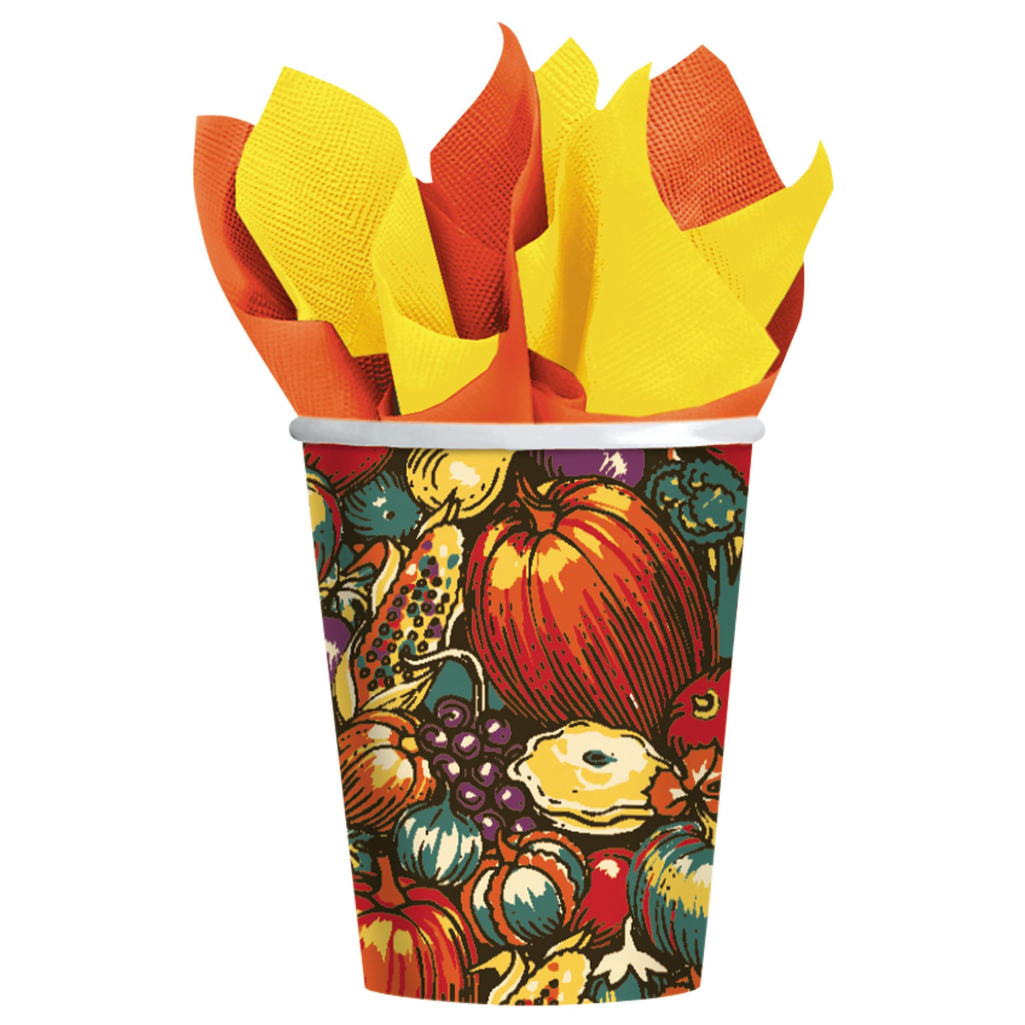 Autumn Turkey Cups, 8ct Package