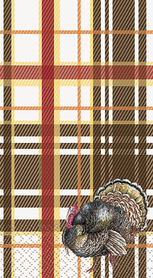 Plaid Turkey Guest Towels 16ct