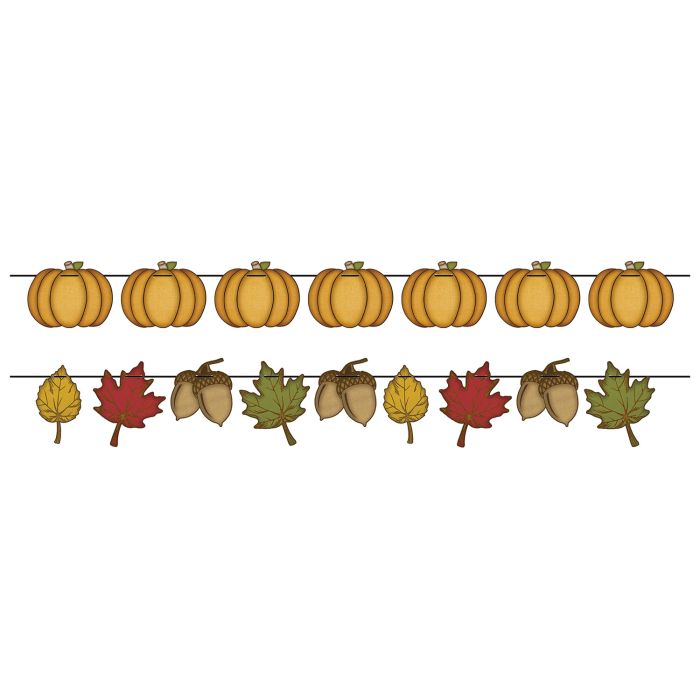 Rustic Fall Streamer Set 4½"–6" x 12', (1/Pkg)