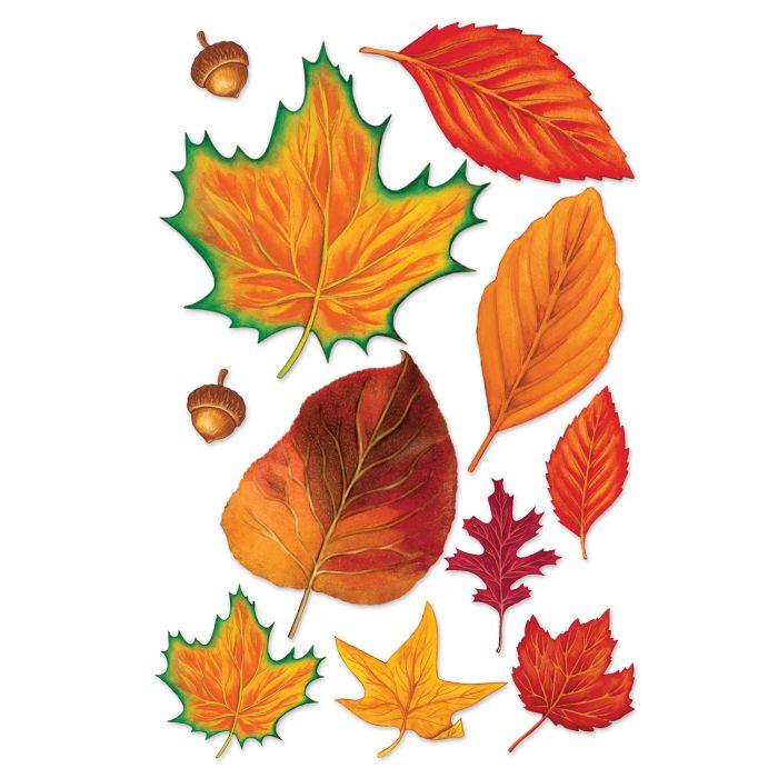 Fall Leaf Cutouts 2¼"-12", (11/Pkg)
