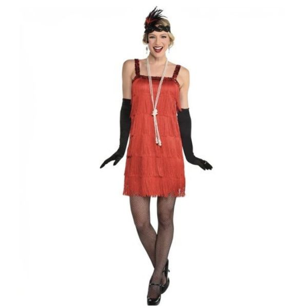 Adult Ruby Flapper Costume Size: S/M - {W342}