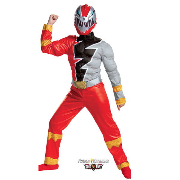 Child Red Ranger Dino Fury Costume {W237}