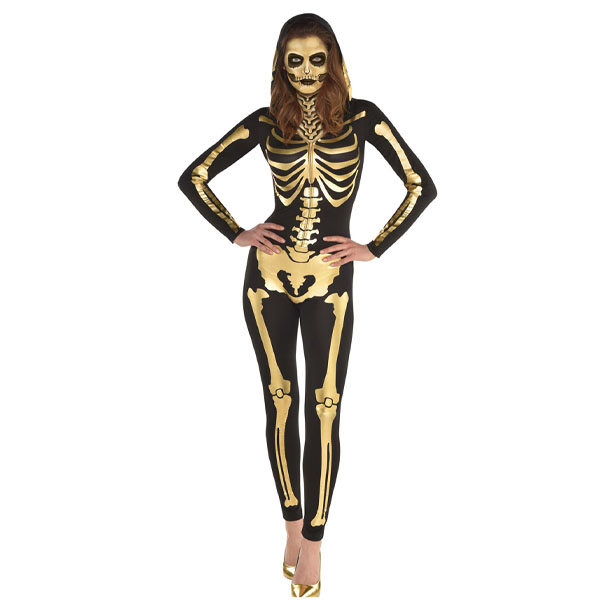 Adult Female 24 Carat Bones Costume {W372}