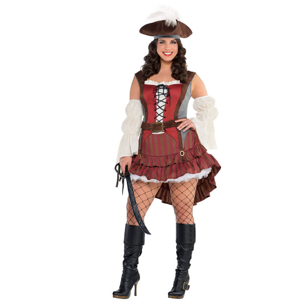 Adult Female Castaway Pirate Costume Size: Plus 3X - {W384}