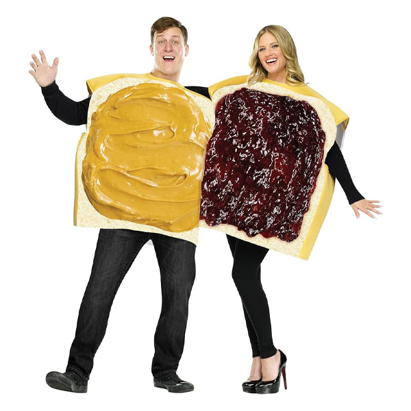 Adult Peanut Butter and Jelly Set Costume Size: Standard - {W409}