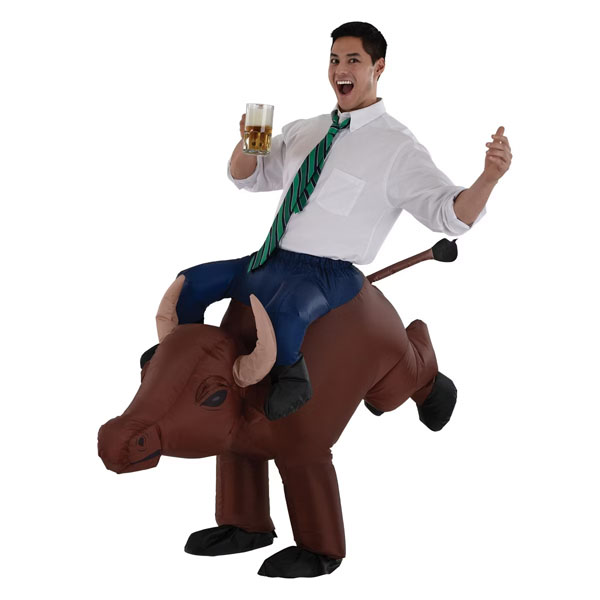 Adult Bull Rider Inflatable Costume Size: Standard - {W413}