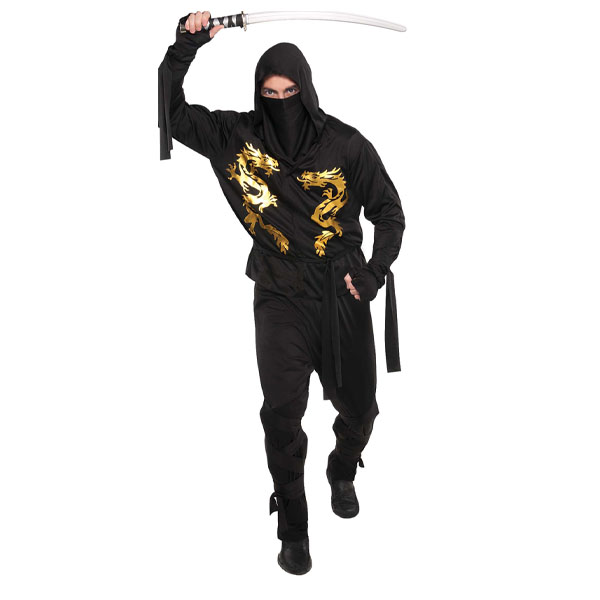 Adult Black Dragon Ninja Costume {W417}
