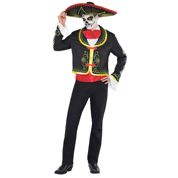 Adult Day of The Dead Senor Costume Size: Plus XXL (48-52) - {W449}