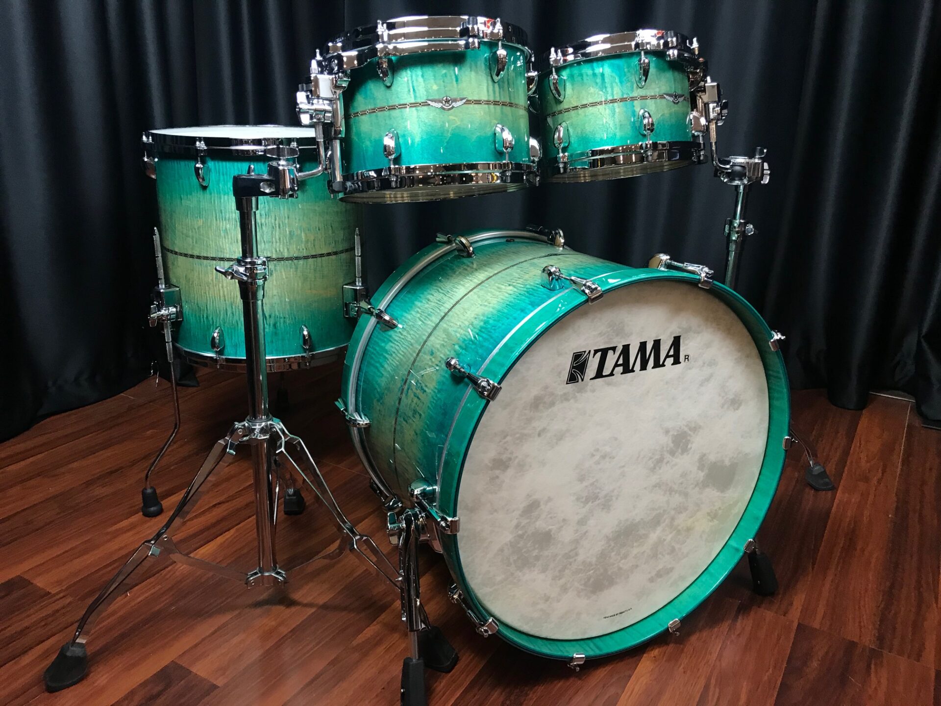 TAMA商品 ダイワ　VADEL 57MS Tama Drums Star Maple Emerald Sea Curly Maple Burst 10, 12, 16, 22