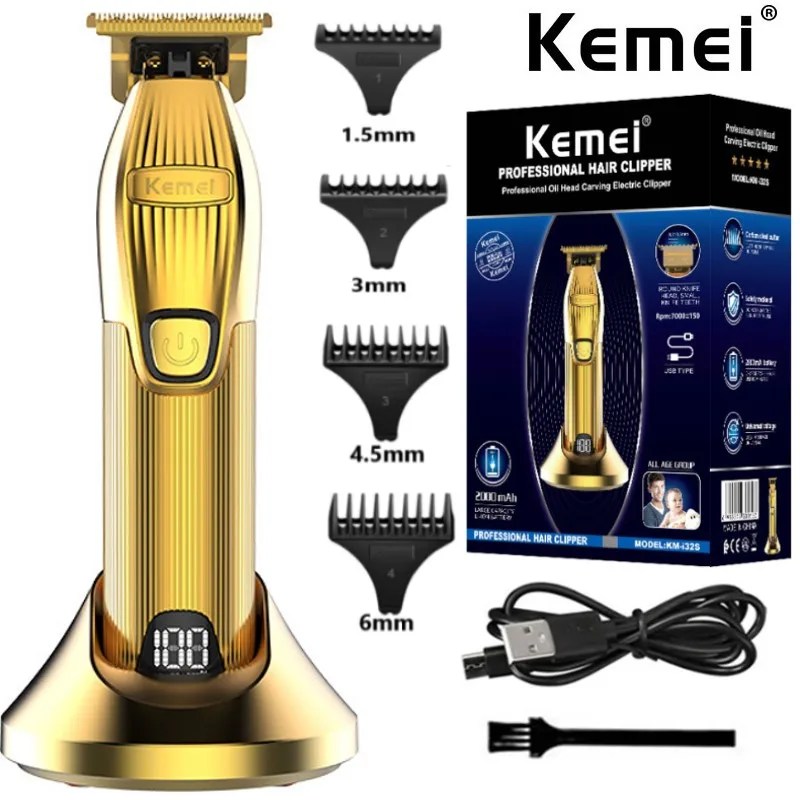 Kemei i32S-Tondeuse à cheveux électrique aste professionnelle pour hommes doré gold - Tondeuse à cheveux - Boutique Algérie