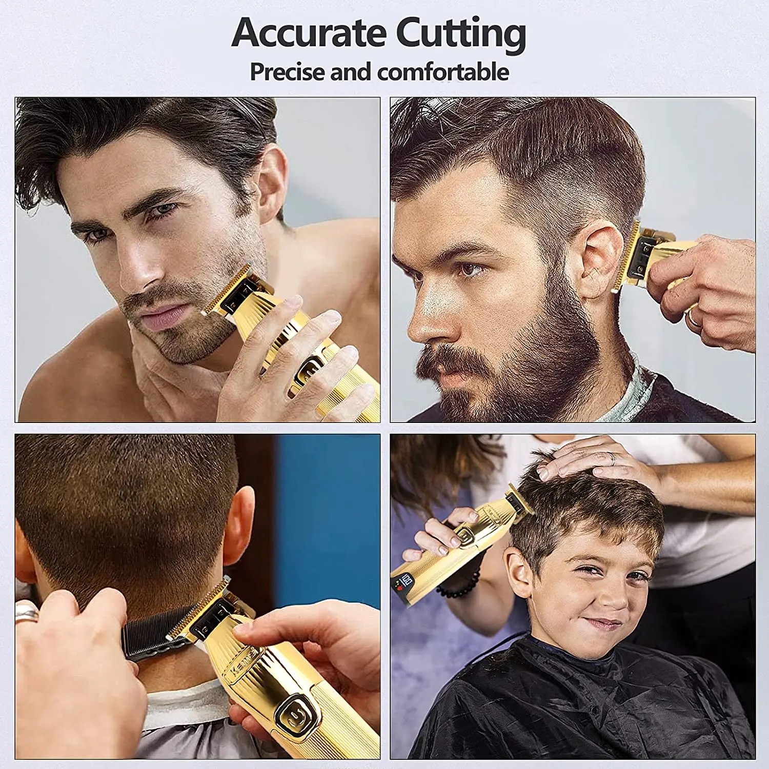 Kemei i32S-Tondeuse à cheveux électrique aste professionnelle pour hommes doré gold - Tondeuse à cheveux - Boutique Algérie