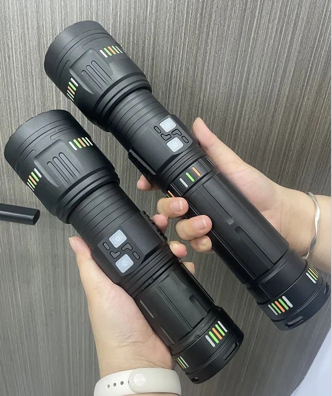 Torche BL-G601 BL-G600LED laser Lampe de poche , 15000lm, 7 modes, batterie externe, affichage extérieur, n'aime, torche d'urgence, lanterne de camping - Lampes et nuances - Boutique Algérie