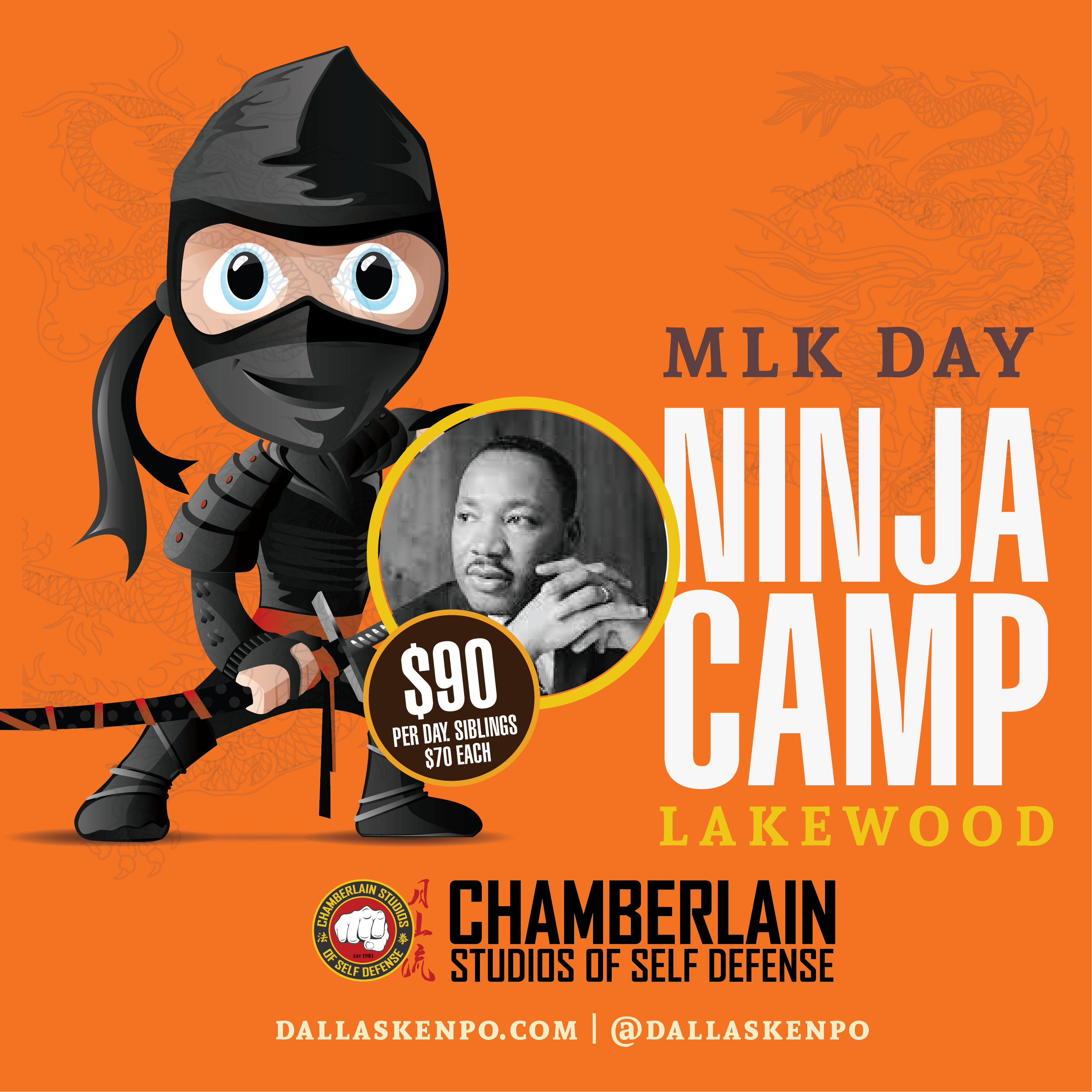 MLK Day Ninja Camp - Chamberlain Studios of Self Defense