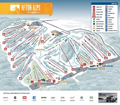 Afton Alps Trail Map Afton Alps Resort