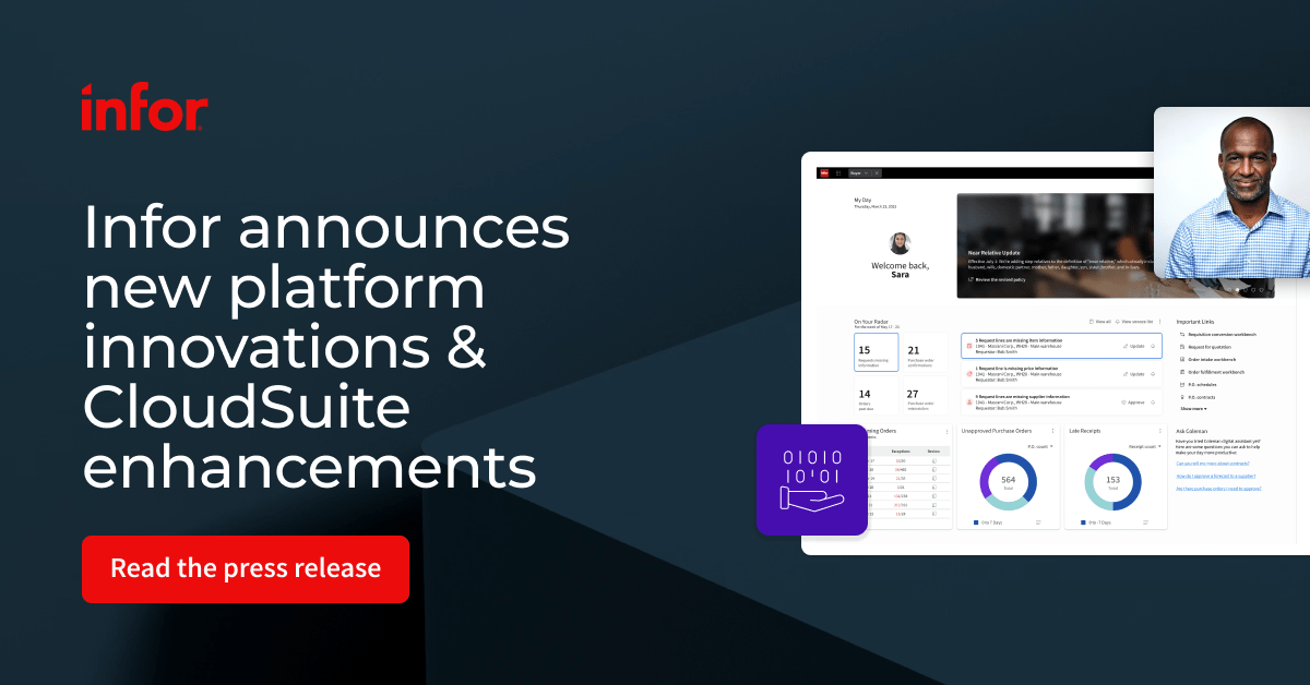 Infor Announces New Technology Enhancements To Cloudsuites