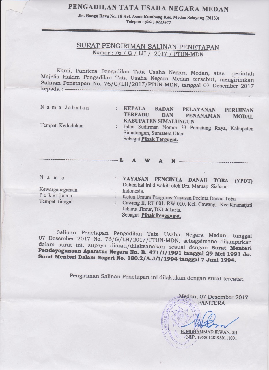 Penyelesaian sengketa tata usaha negara sebagai akibat terjadinya benturan. Putusan Ptun Medan In Kracht Pt Suri Tani Pemuka Tidak Boleh Ber Kja Lagi Ypdt
