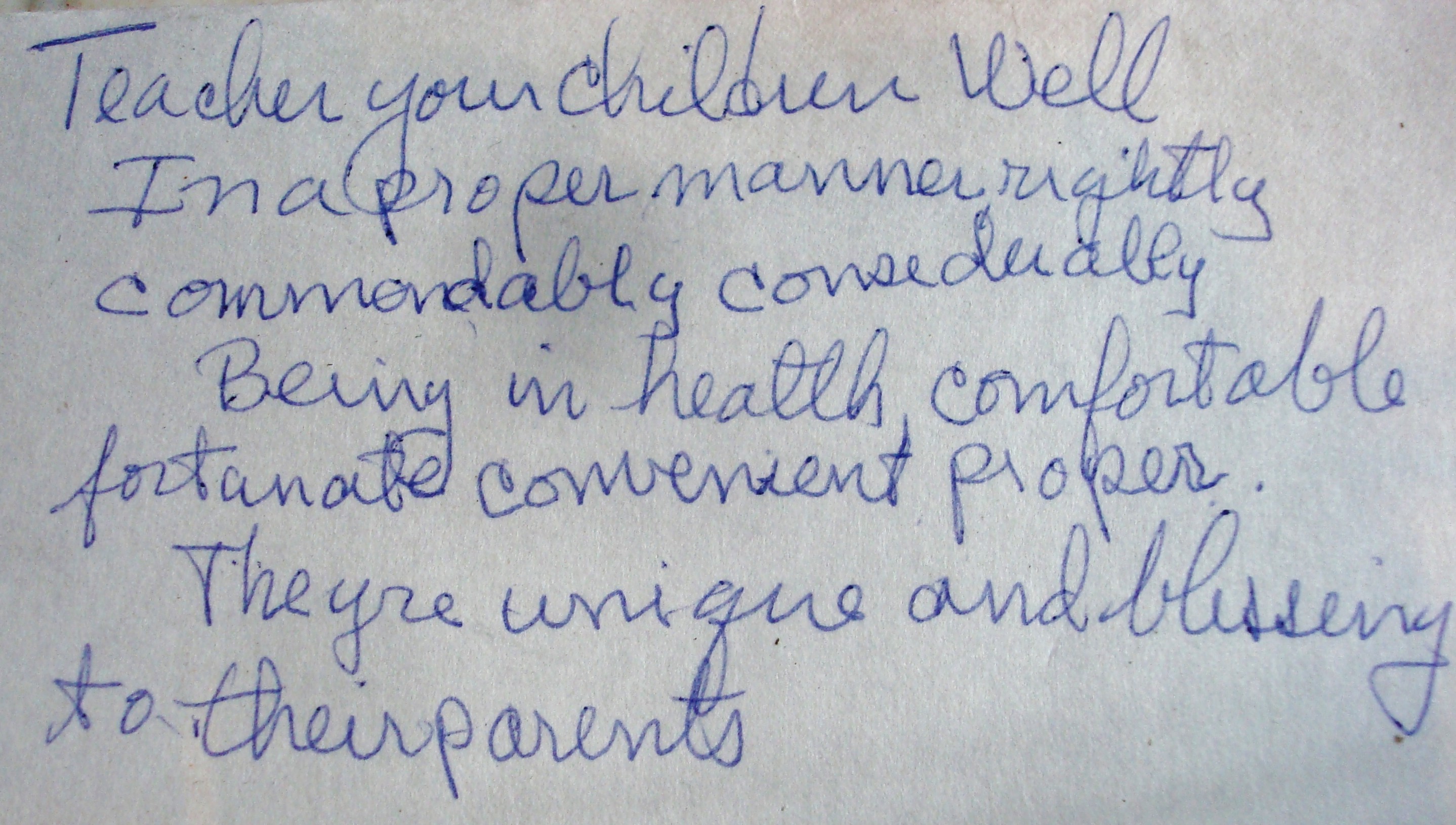 Teach your children well