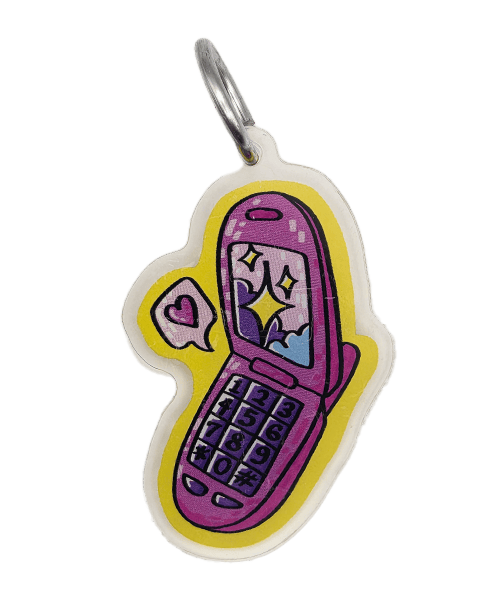 pink flip phone