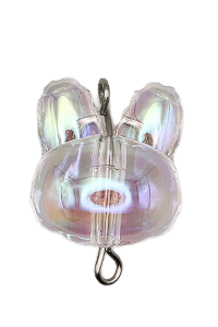 iridescent bunny head