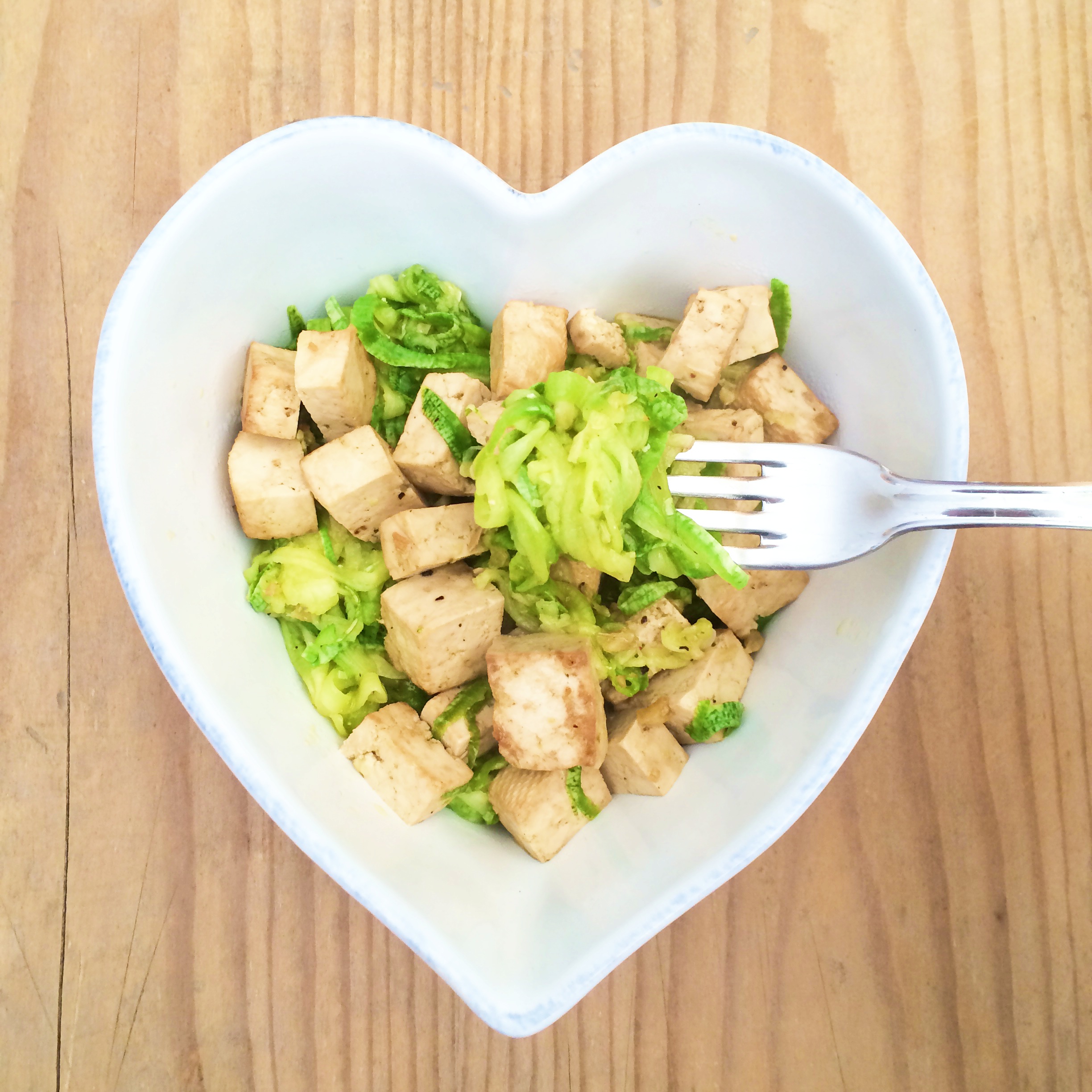 Courgette Noodles with Tofu Recipe