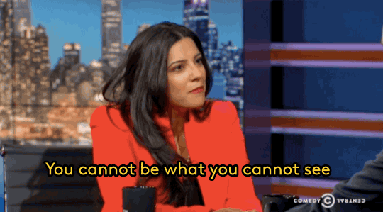 Saujani diz que você não pode ser aquilo que não pode ver.