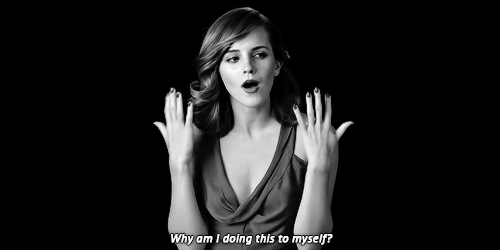 Emma Watson pergunta por que está fazendo isto consigo mesma?