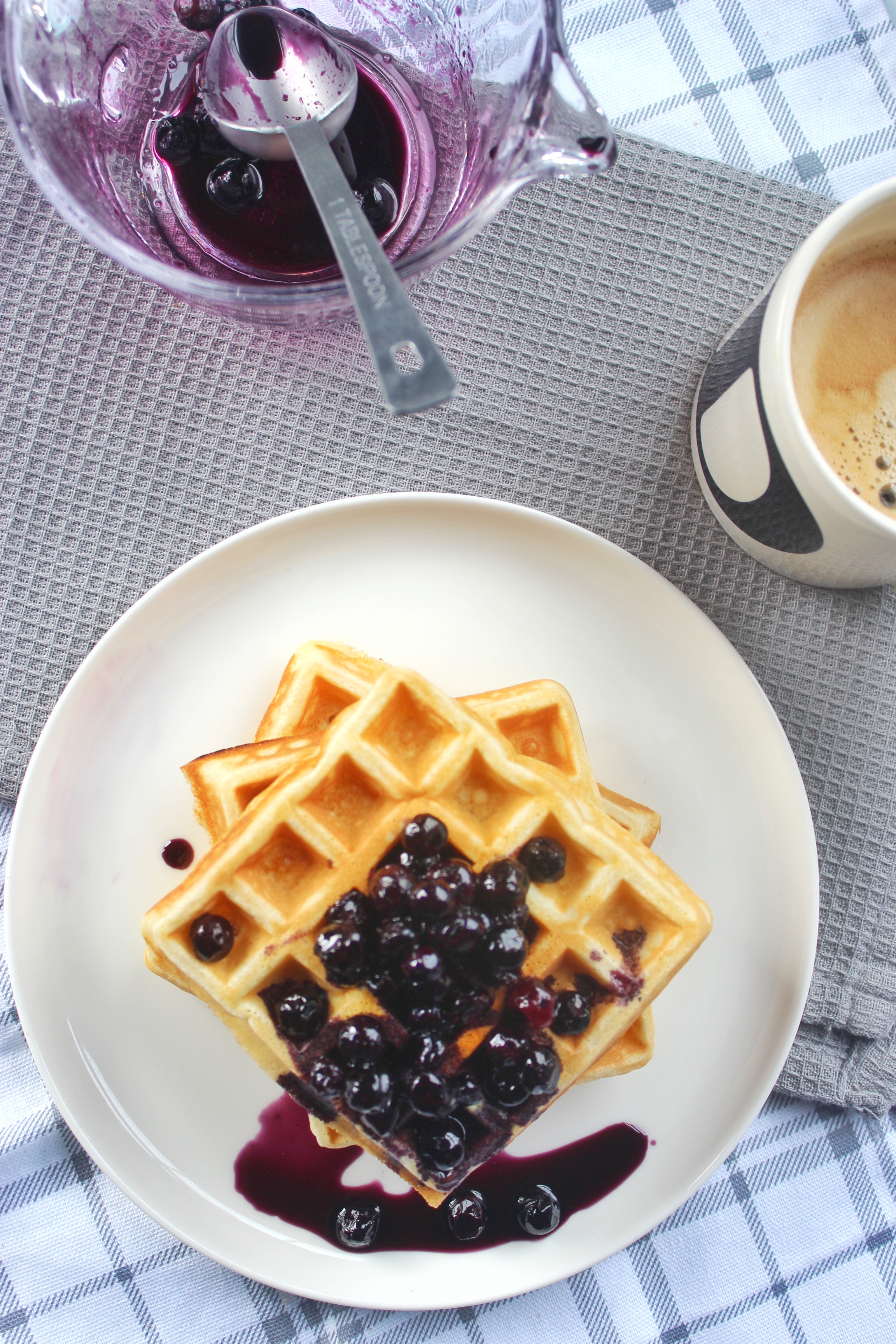 Waffles with Blueberry Compote Foodie Hub Daniel Diver