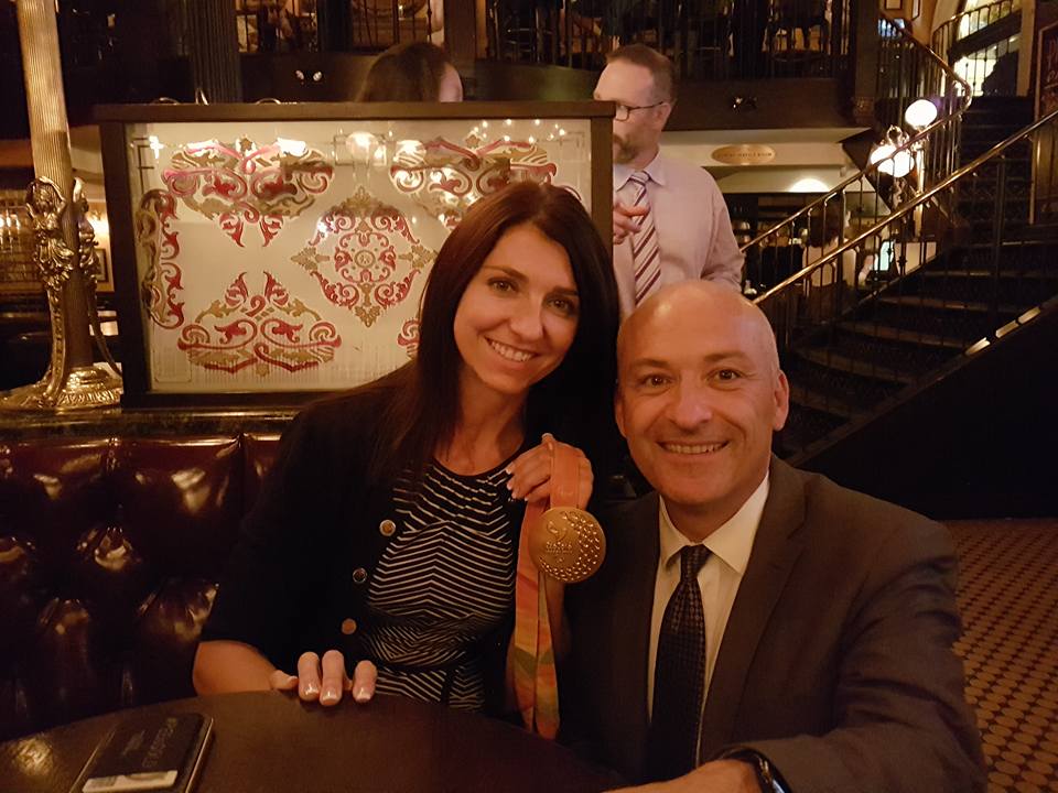 Michelle Stilwell shows off some of her Paralympic Gold! Canada is proud of you!