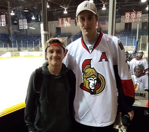 My son was thrilled to spend some time with local New West resident, now Ottawa Senator - Kyle Turris