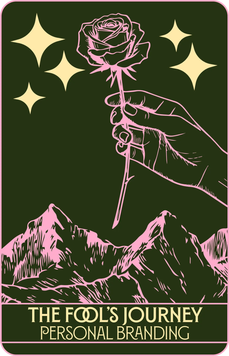 The Fool tarot card illustration representing DanielJohn Creative's personal branding service