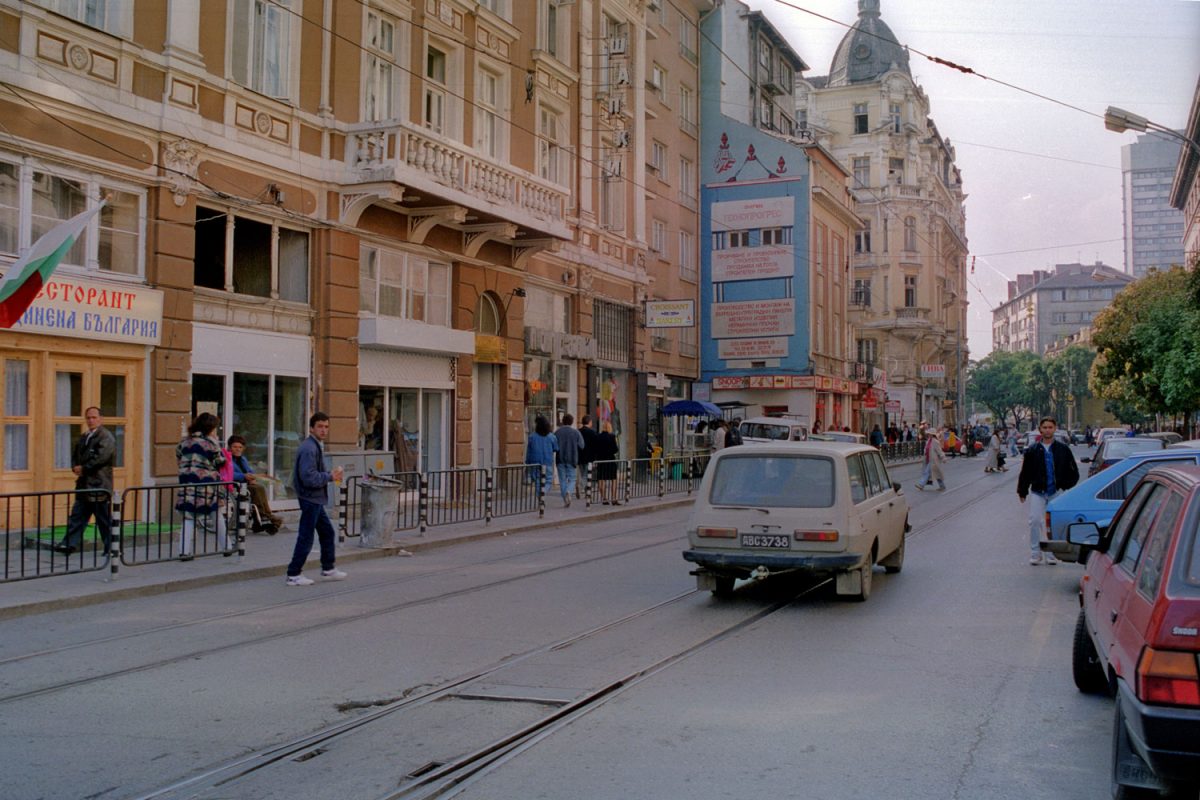 Fin d'été à Sofia en Bulgarie au début des années 90
