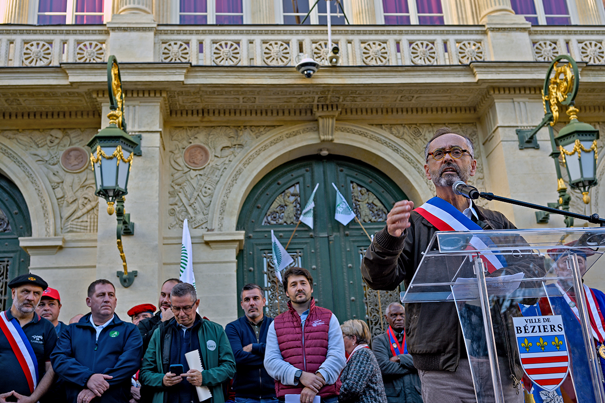 Vignerons Béziers Manifestation Crise viticole Terroir