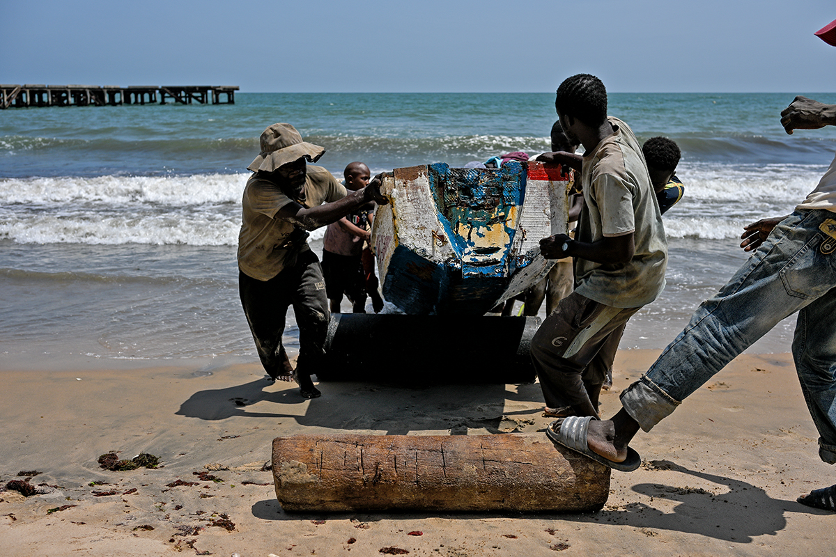 Bakau Fishing Harbour Banjul the Gambia