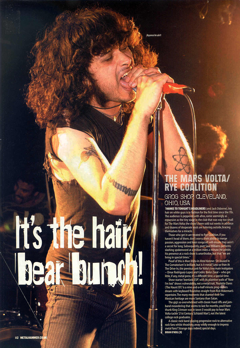 Mars Volta dans le magazine anglais Metal Hammer