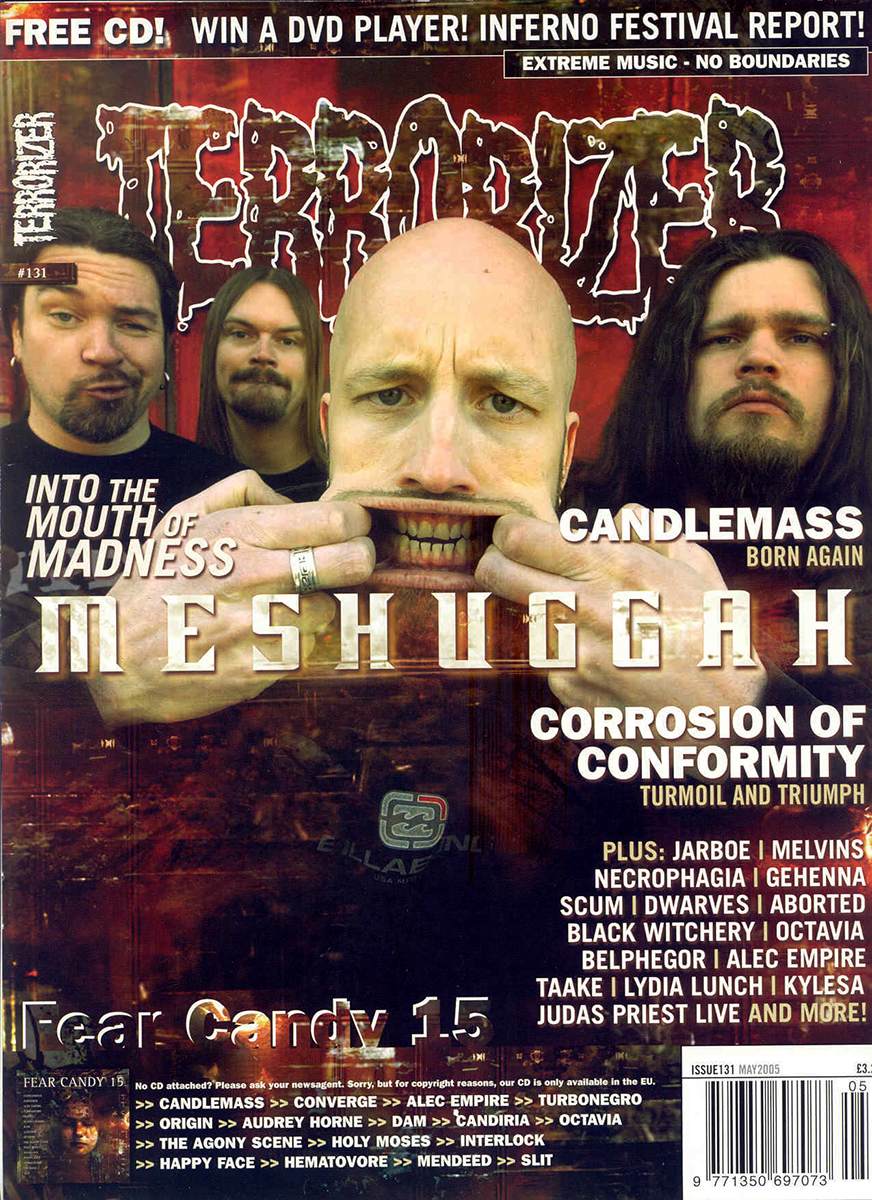 Meshuggah en couverture du magazine anglais Terrorizer