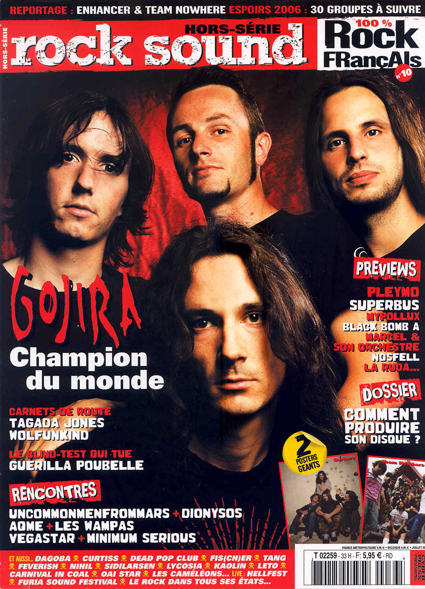 Gojira en couverture du magazine Rocksound